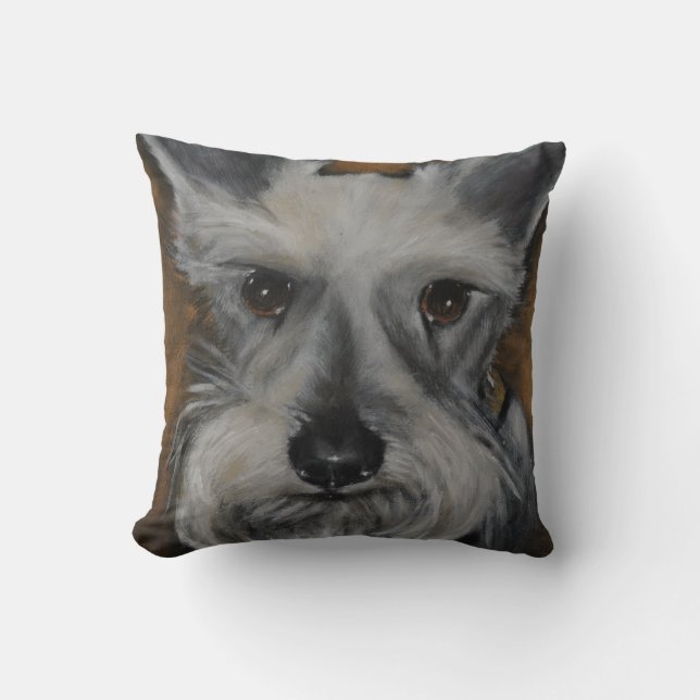 Schnauzer 2 - Sierkussen (Voorkant)
