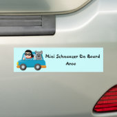 Schnauzer aan boord bumpersticker (Op auto)