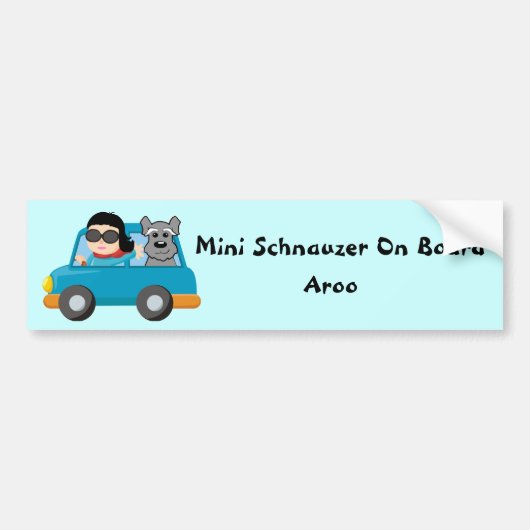 Schnauzer aan boord bumpersticker (Voorkant)