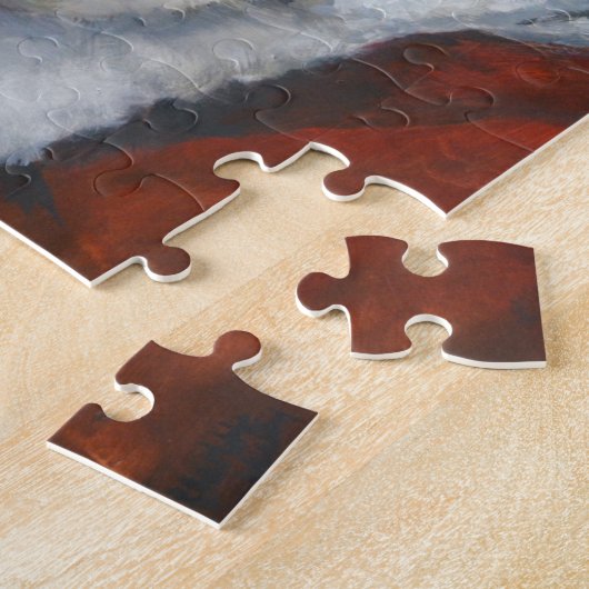 Schnauzer and Santa Claus  Pet Dog Art Puzzle (Côté)