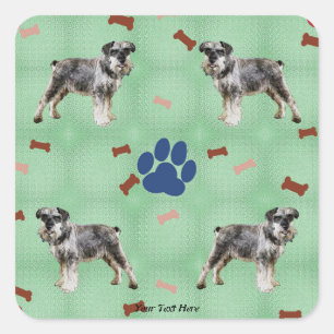 Schnauzer Art Vierkante Sticker