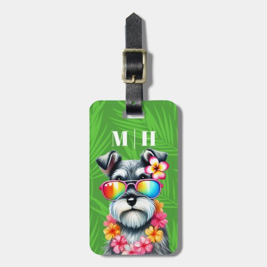 Schnauzer bagage labels (Voorkant verticaal)