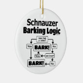 Schnauzer Barking Logic Keramisch Ornament (Rechts)