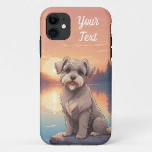 Schnauzer bij Lake iPhone 11 Hoesje