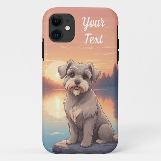 Schnauzer bij Lake Case-Mate iPhone Case (Achterkant)