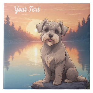 Schnauzer bij Lake Tegeltje