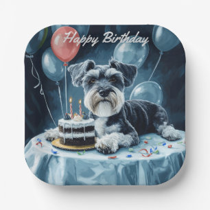Schnauzer Birthday Papieren Bordje