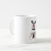 Schnauzer blanc illustration Mug (Devant gauche)