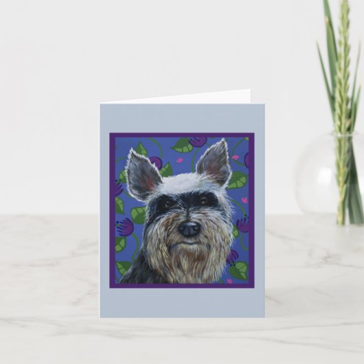Schnauzer Blank Note Cards Kaart (Voorkant)
