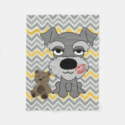 Schnauzer Blanket Fleece Deken (Voorkant)