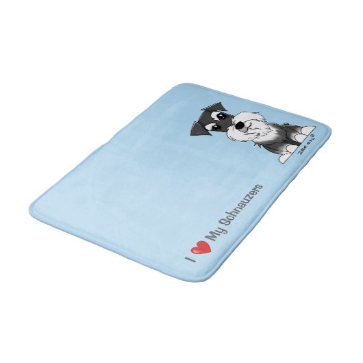 Schnauzer Blue Bath Mat (Gekanteld)