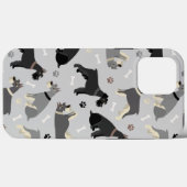 Schnauzer Bones and Paws Coque-Mate coque iphone (Verso (horizontal))
