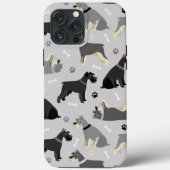 Schnauzer Bones and Paws Coque-Mate coque iphone (Verso)