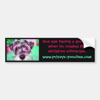 Schnauzer bumpersticker, god had een goede dag bumpersticker