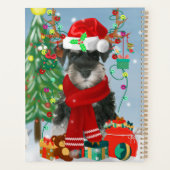 Schnauzer Chien à Noël de neige (Dos)