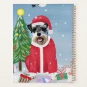 Schnauzer Chien à Noël de neige (Dos)