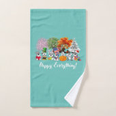 schnauzer chien heureux tout remerciement (Serviette à main)