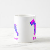 Schnauzer Chien Silhouette Crazy Hot Rose Café Mug (Centre)