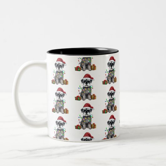 Schnauzer Christmas Coffee Cup Mok (Links)