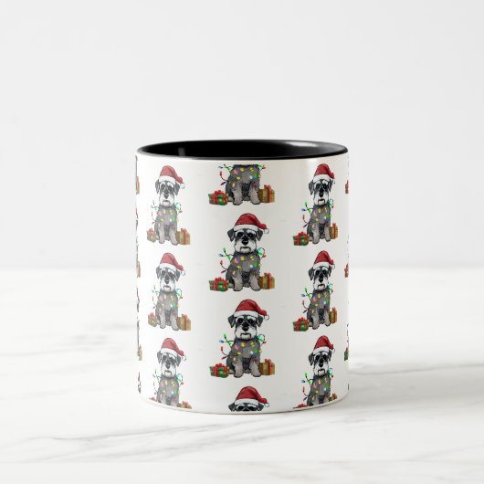 Schnauzer Christmas Coffee Cup Mug (Centre)