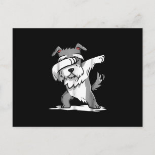 Schnauzer Cute Dabbing Funny Dab Dance Gift Briefkaart