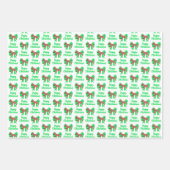 Schnauzer Cute Kerstmis Dog en Bow 3 Kleur Inpakpapier Vel (Voorkant 3)