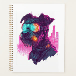 Schnauzer Cyberpunk � Chien Néon Futuriste