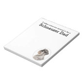 Schnauzer Dad Note Pad Notitieblok (Gedraaid)