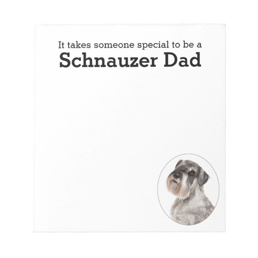 Schnauzer Dad Note Pad Notitieblok (Voorkant)