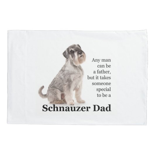 Schnauzer Dad Pillowcase Kussensloop (Achterkant)