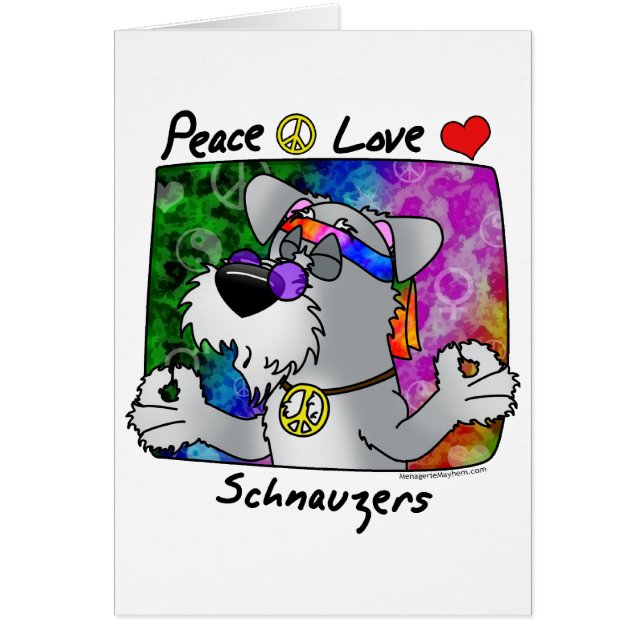 Schnauzer d'amour de paix de bande dessinée (Devant)
