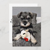 Schnauzer - Dank u - kaart (Voorkant / Achterkant)