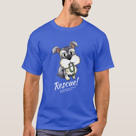 Schnauzer de Fozi - T-shirt foncé (hommes) (Devant)