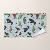 Schnauzer de Noël (Serviette à main)