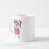 Schnauzer de Noël Chien Santa Hat Mug (Devant gauche)