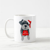 Schnauzer de Noël Chien Santa Hat Mug (Gauche)
