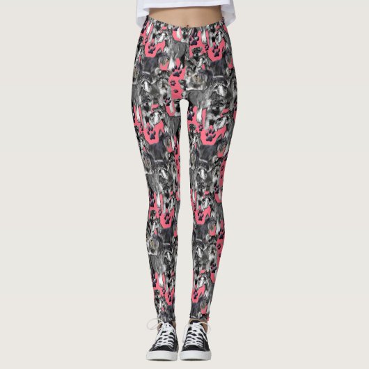 Schnauzer design Leggings (Devant)