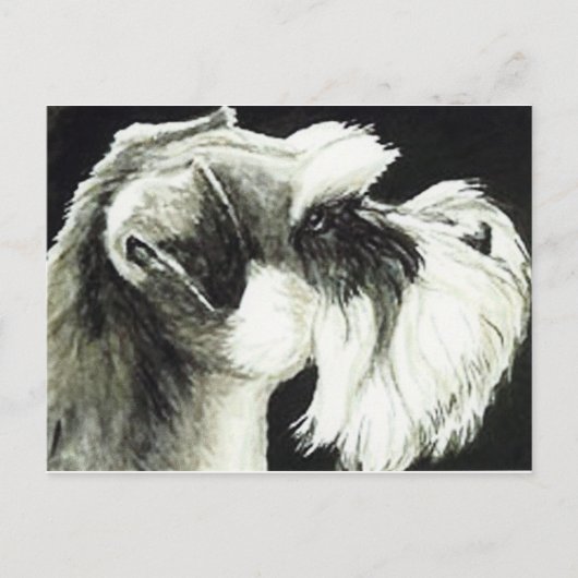 "Schnauzer" Dog Art Briefkaart (Voorkant)