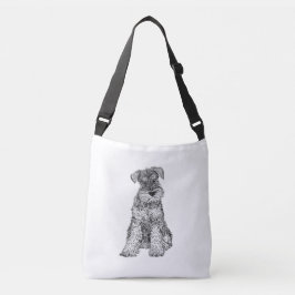 Schnauzer Dog Bag, dubbelzijdig Crossbody Tas