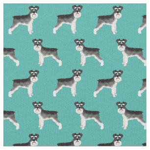 schnauzer dog black and white pet aqua stof