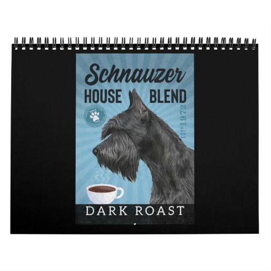 Schnauzer Dog Coffee Kalender (Hoes)