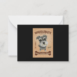 Schnauzer Dog Cookie Notitiekaartje