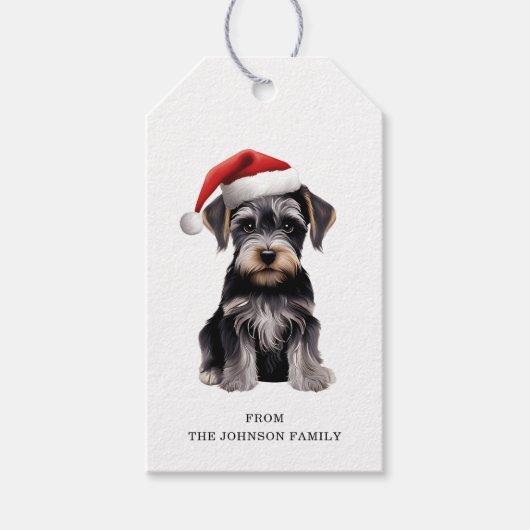 Schnauzer Dog Custom Gift Labels Cadeaulabel (Voorkant)