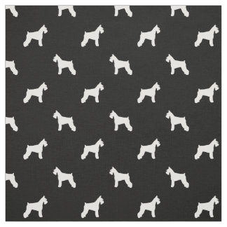 Schnauzer Dog Fabric - zwart-wit Stof