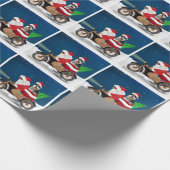 Schnauzer Dog kerstkerstkerstman Cadeaupapier (Hoek)