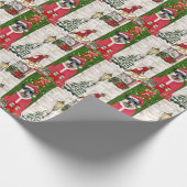 Schnauzer Dog Kerstmis Cadeaupapier (Hoek)