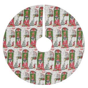 Schnauzer Dog Kerstmis Kerstboom Rok