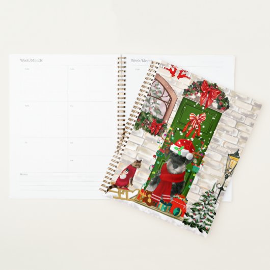Schnauzer Dog Kerstmis Planner (Display)