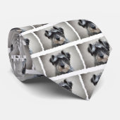 Schnauzer Dog Mannen Stropdas (Opgerold)