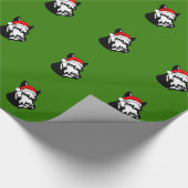 Schnauzer Dog met kerstkerstkerstkerstkerstkerstke Cadeaupapier (Hoek)